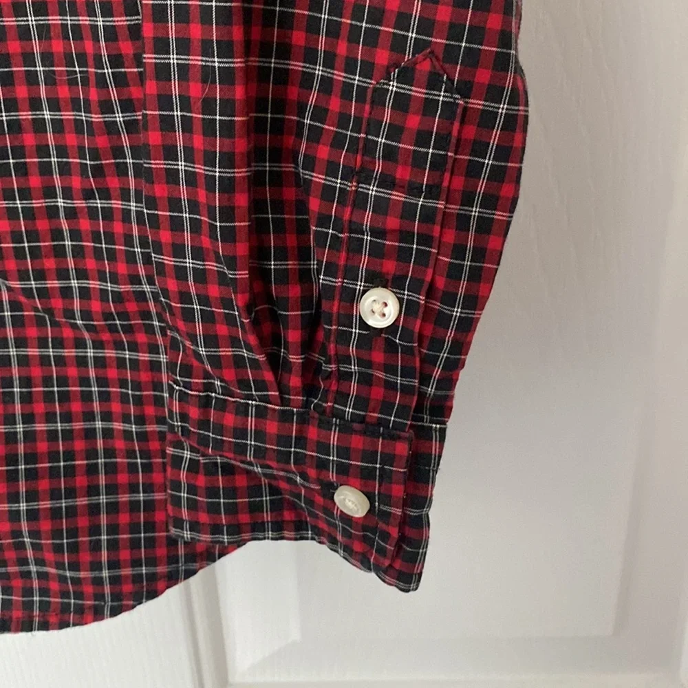 Ralph Lauren Red Plaid Button Down Dress Shirt - 3T